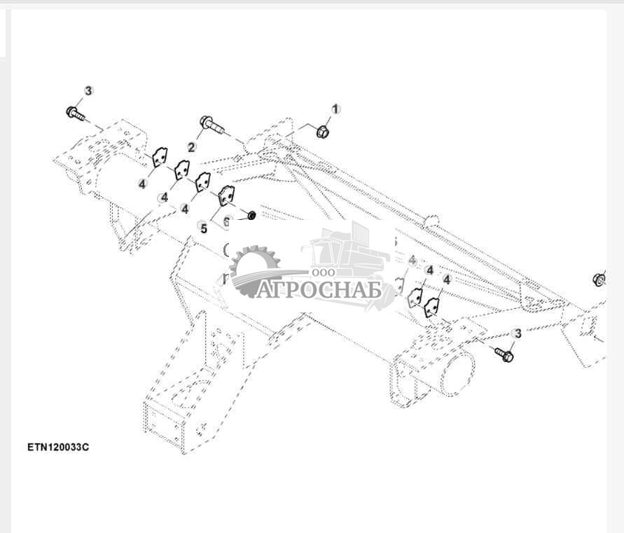 Детали крепления опоры заднего моста, HillMaster™ 